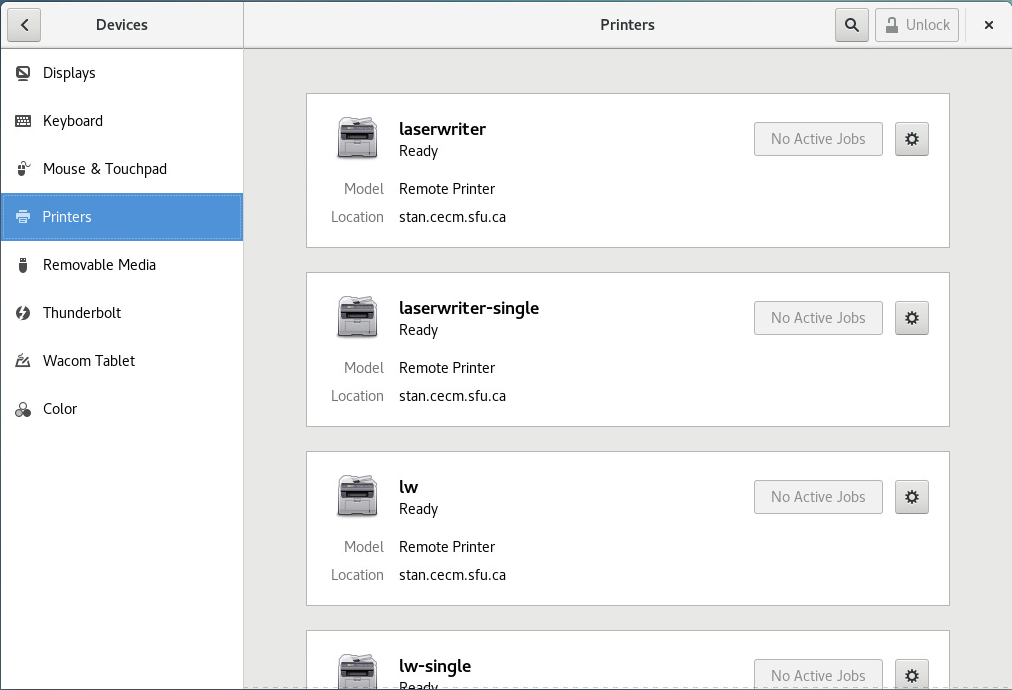 Printer Settings