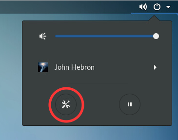 Settings menu